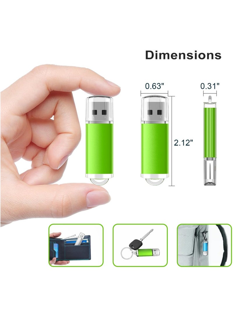 USB Flash Drive 5 Pack 4GB USB 2.0 Flash Drive Memory Stick USB Drive Thumb Drives USB Stick (5 Mixed Colors）  - Image 5