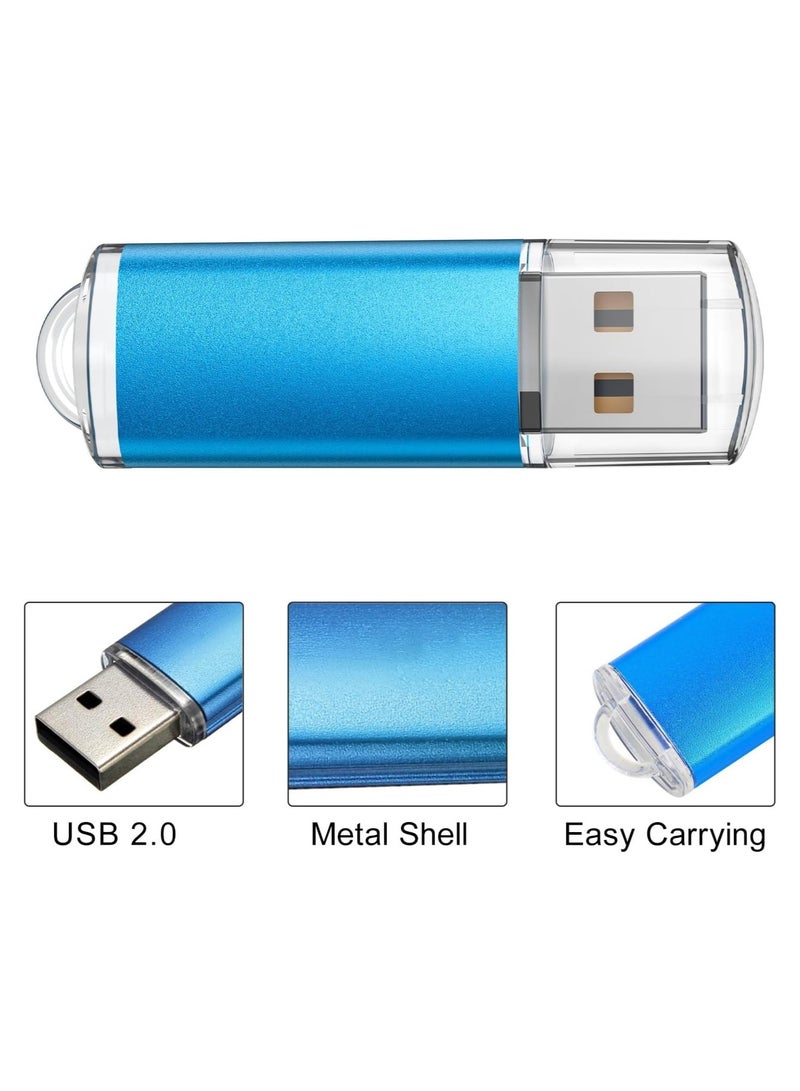 USB Flash Drive 5 Pack 4GB USB 2.0 Flash Drive Memory Stick USB Drive Thumb Drives USB Stick (5 Mixed Colors）  - Image 4