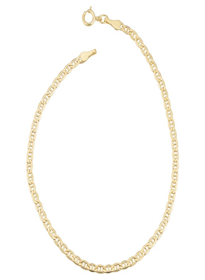 Kooljewelry سوار مارينر لينك من الذهب الأصفر عيار 10 قيراط (2.3 مم، 7.5 بوصة) - Image 1