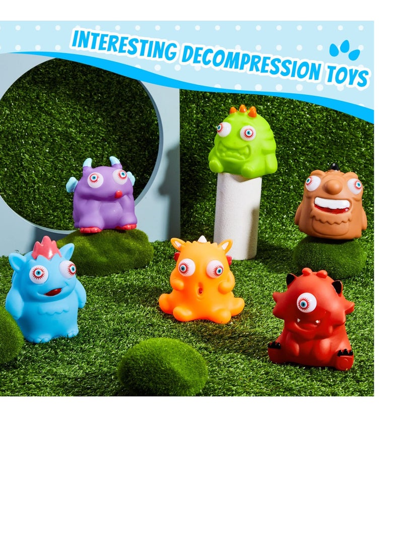 KASTWAVE 6 Pcs Stress Relief Toys, Squeeze Toys with Pop Out Eyes, Fun Squeeze Stress Relief Toys for Kids, Birthday Party Favors for Boys Girls - Image 4