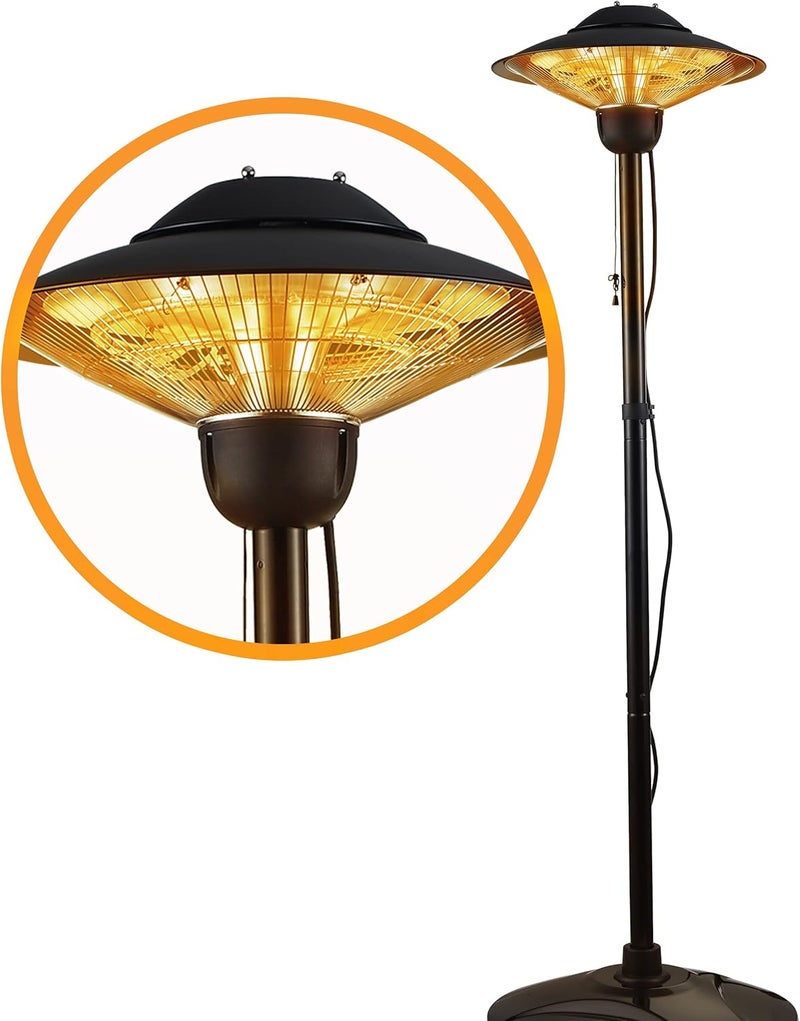 DONYER POWER Electric Patio Heater Garden Haeting 2000W Waterproof Outdoor&Indoor Free Standing - Image 1