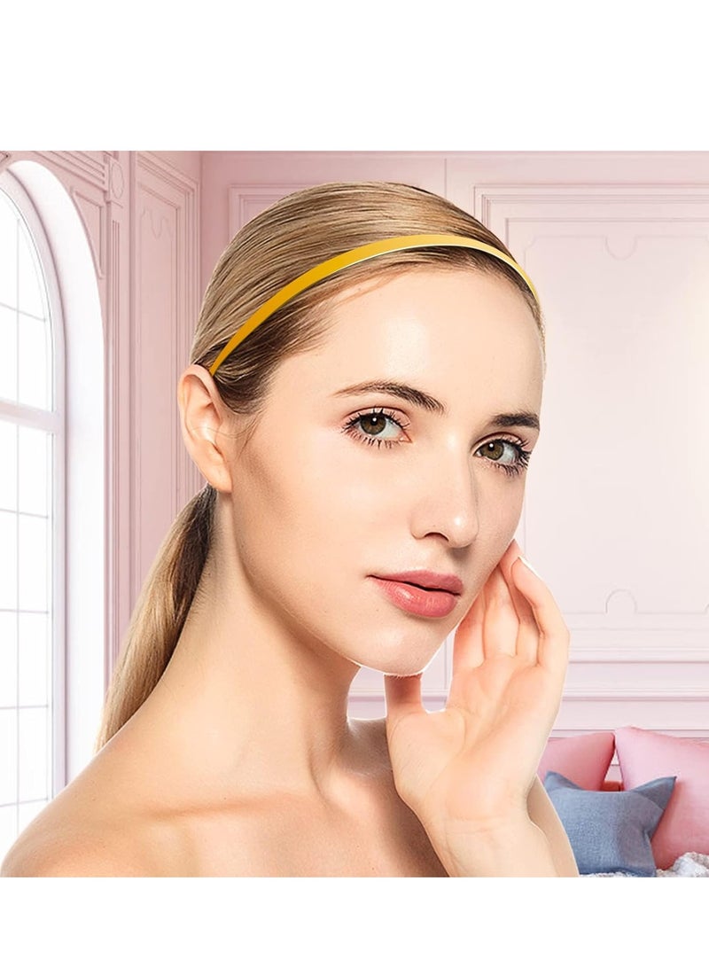 Zikra 20 Pieces Metal Thin Silver Gold Headbands Smooth Headband Hair Bands Clasps Tiara DIY Craft Accessories for Women Girls - Image 5