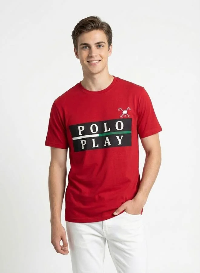 Polo Play Men Graphic Logo Crew Neck T-Shirt