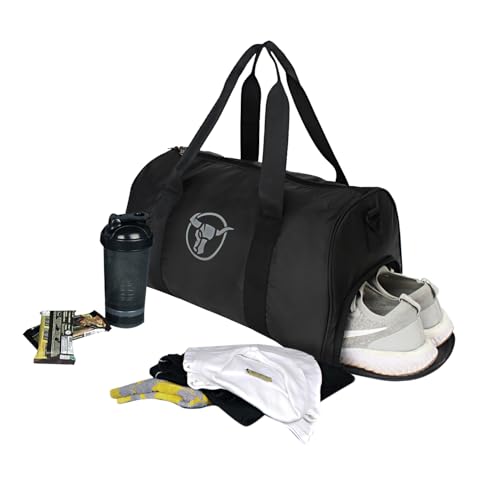 URBAN TRIBE Fury Gym Bag for Men and Women | Sports Duffle Bag with Shoe Compartment | Workout, Exercise, Fitness | Black - Image 1