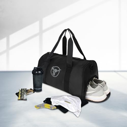 URBAN TRIBE Fury Gym Bag for Men and Women | Sports Duffle Bag with Shoe Compartment | Workout, Exercise, Fitness | Black - Image 5