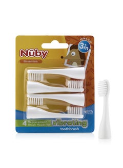 Nuby Vibrating Toothbrush Replacement Heads, Pack Of 4  - Image 2