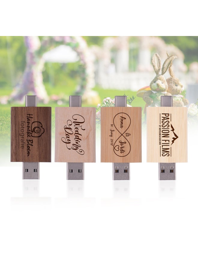 Loquat JASTER Wooden USB 3.0 USB Disk 128GB Large Capacity Mobile Phone USB Disk Creative Printable Engraving Graduation Gift-Colour:Bamboo Box+u Disk 2.0-Capacity:128GB - Image 5