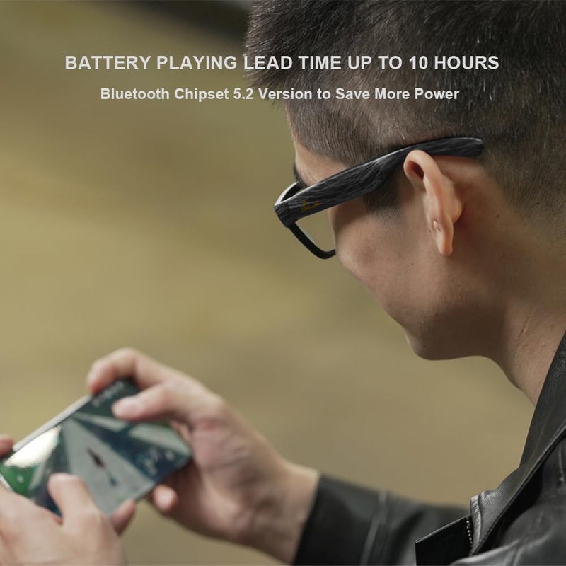 نظارات شمسية ذكية,نظارات شمسية مستقطبة مع مكبر صوت بلوتوث,حماية الأشعة فوق البنفسجية الرياضية / في الهواء الطلق والتحكم الصوتي,يونيسكس - Image 2