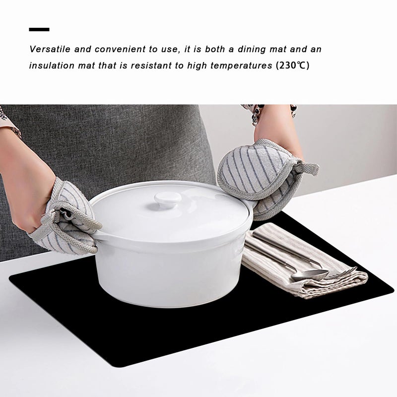 PUSCRIENO Silicone Placemats, Food-Grade Non-Slip Waterproof, Dining, Countertop Protector, Kitchen Counter Mat, Heat Resistant, Baking mat Dishwasher Safe - Image 5
