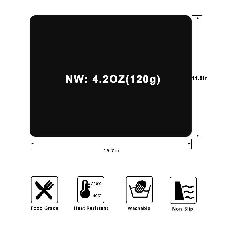 PUSCRIENO Silicone Placemats, Food-Grade Non-Slip Waterproof, Dining, Countertop Protector, Kitchen Counter Mat, Heat Resistant, Baking mat Dishwasher Safe - Image 4