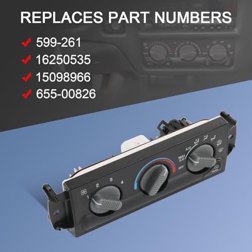 DICMIC A/C Heater Climate Control Module Compatible with 1999-2005 Chevrolet Blazer 1999-2001 GMC Jimmy 1999-2002 Oldsmobile Bravada Replace# 599-261, 15098966 - Image 3