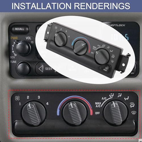 DICMIC A/C Heater Climate Control Module Compatible with 1999-2005 Chevrolet Blazer 1999-2001 GMC Jimmy 1999-2002 Oldsmobile Bravada Replace# 599-261, 15098966 - Image 4