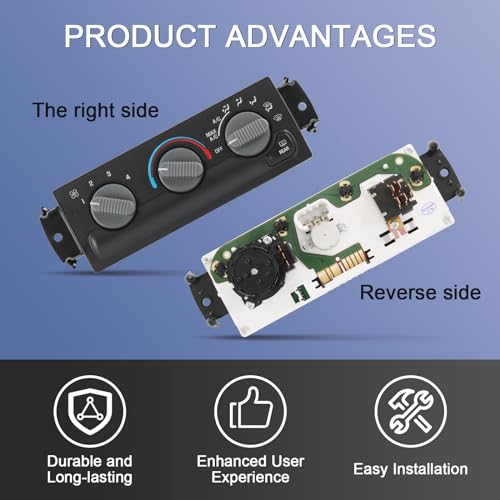 DICMIC A/C Heater Climate Control Module Compatible with 1999-2005 Chevrolet Blazer 1999-2001 GMC Jimmy 1999-2002 Oldsmobile Bravada Replace# 599-261, 15098966 - Image 5