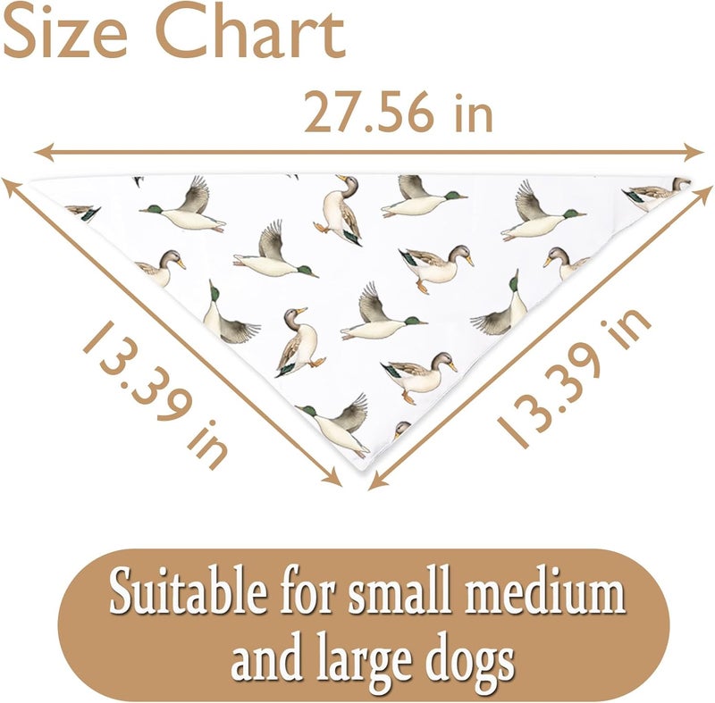 JXGZSO 1 Piece Mallard Flying Duck Dog Bandana Flying Ducks Dog Bandana Flying Duck Dog - Image 3