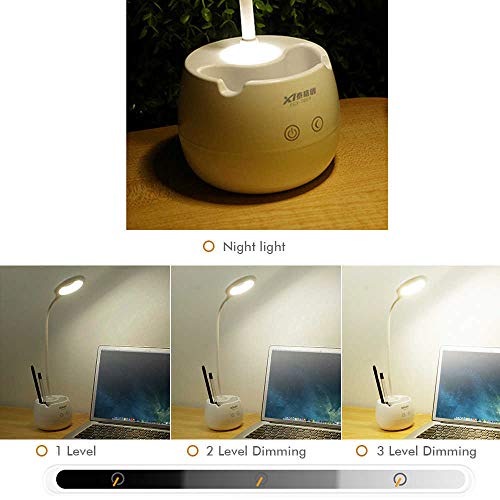IDOLESHOP Long Arm Study Desk Light with 3 Shades Touch Control Light Advanced Pen and Mobile Holder Design Table Lamp ((Touch + Pen Stand))Pack of 1 - Image 5