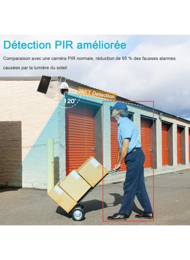 GENBOLT 4G LTE Solar Security Camera Outdoor Wireless, 2K PTZ Surveillance Camera with 15600mAh Battery, No WiFi Needed, PIR Human Detection, Auto Floodlight Alarm, Night Vision - Image 2