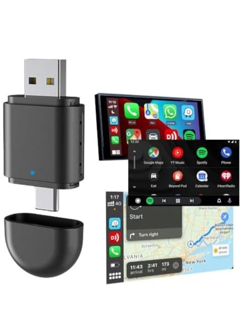 Magic Box X ، جديد مطور 2 في 1 لاسلكي CarPlay Android Auto ، خفيف الوزن مدمج ، يدعم خرائط Google ، Spotify ، تحديث OTA ، إعداد سهل (2015-2024)