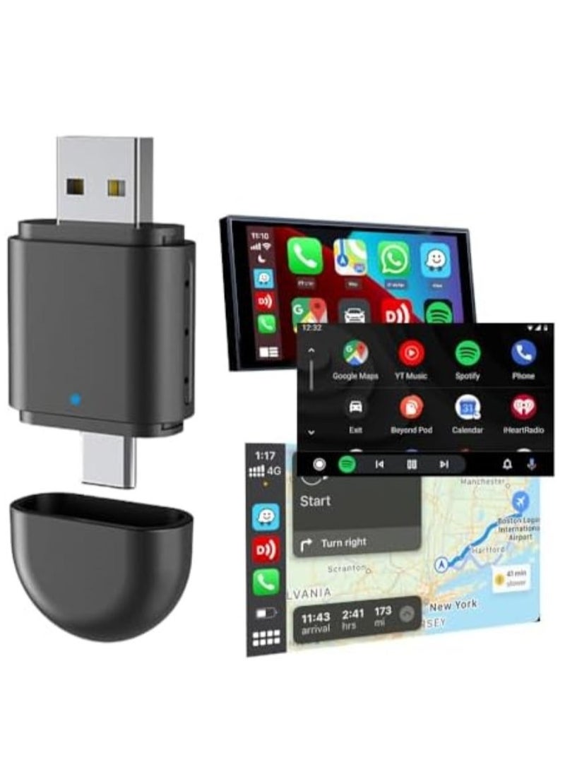 Magic Box X ، جديد مطور 2 في 1 لاسلكي CarPlay Android Auto ، خفيف الوزن مدمج ، يدعم خرائط Google ، Spotify ، تحديث OTA ، إعداد سهل (2015-2024)
