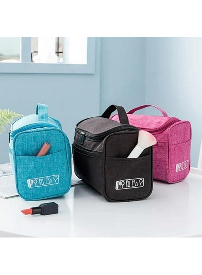 Gikvni Hanging Toiletry Bag Travel Makeup Organizer Bag for Women and Girls Cosmetic Bag for Toiletries Brushes Accessories Makeup Pouch (Black) - Image 3