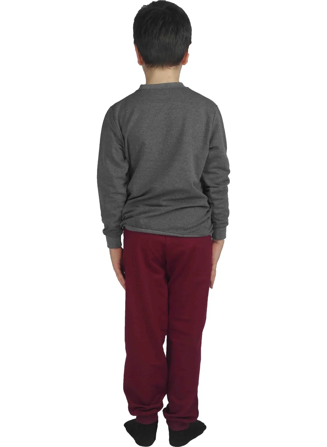 Bluence Men's Waiter Printed Anthracite Cotton Tracksuit Set