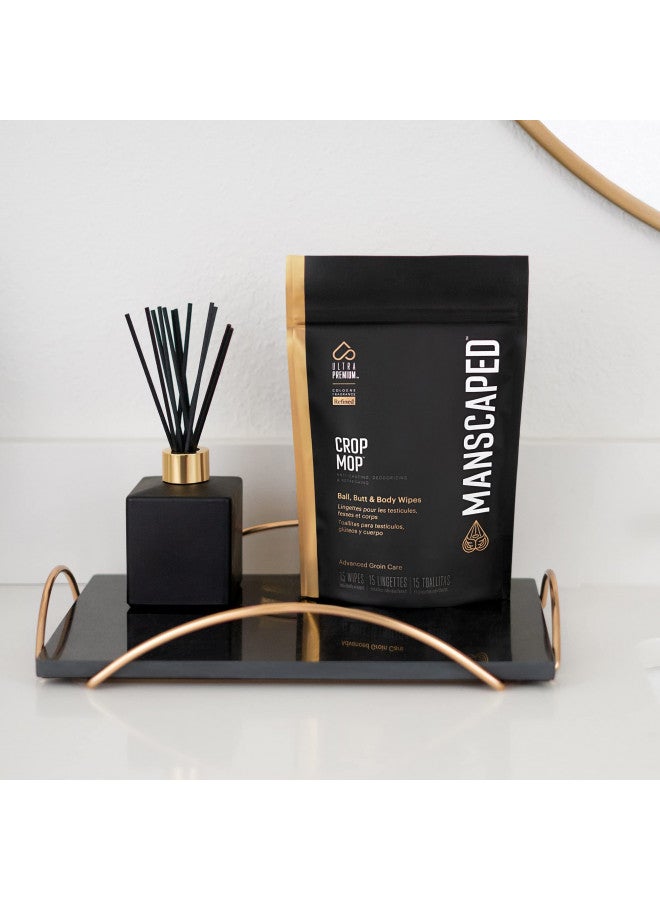 Manscaped Refining The Gentleman MANSCAPED Crop Mop On-The-Go Individually Wrapped Ball Wipes, Anti-Chafing Male Hygiene Body Wipes, Cleaning Wipe Designed for the Male Groin Area with Refreshing Aloe Vera, 15 Pack  - Image 2