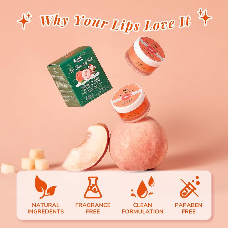 ANAI RUI Stocking Stuffers For Teen Girls, Lip Scrubber Exfoliator & Lip Balm Hydrating, Lip Exfoliator Scrub and Moisturizer Stocking Stuffers For Women, Lip Sleeping Mask for Dry Dark Lips - Image 5