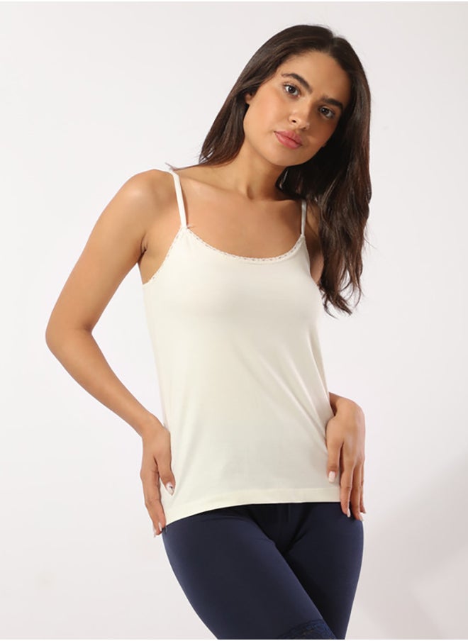 eve CHANTELLE - Thin Lace Edge Tank Top - Image 1
