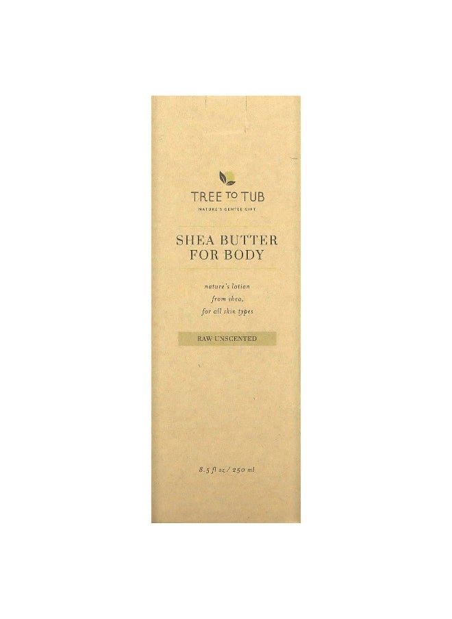 Tree to Tub - Tree To Tub, Shea Butter Moisturizing Body Lotion, Non-Greasy, Hydrating for Dry, Sensitive Skin, Unscented, 8.5 fl oz (250 ml) - Image 1