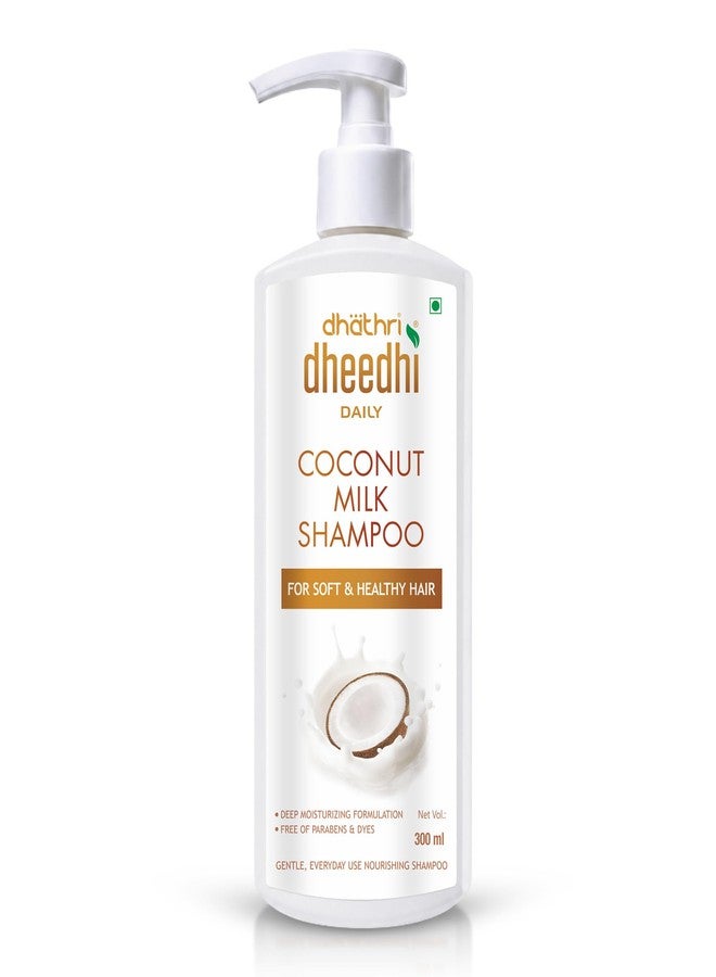 Dhathri Dheedhi Daily Coconut Milk Shampoo with Almond Oil & Aloe Vera | Moisturising & Hydrating Shampoo for Soft, Silky Hair | Paraben Free | For Men & Women | All Hair Types | 300ml - Image 1