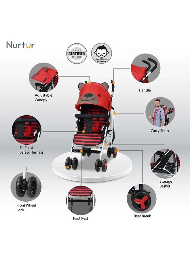 نورتر Luca Bear Lightweight Stroller With Storage Basket, For 0-36 Months