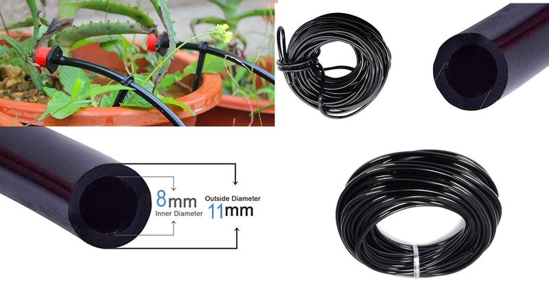DIY Crafts 4 Meter., 1/4 PVC Pipe., Watering Tubing Hose 1/4 inch 8mm Pipe Garden Drip Pipe PVC Hose Irrigation System Watering Systems for Greenhouses Agriculture,La (4 Meter., 1/4 PVC Pipe.) - Image 3
