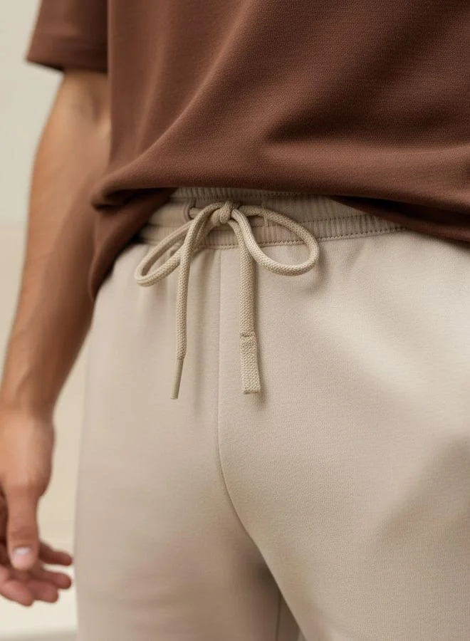 Love Pangolin BEIGE Love Pangolin Men Regular Fit Joggers with Pockets for Men | Best Price UAE
