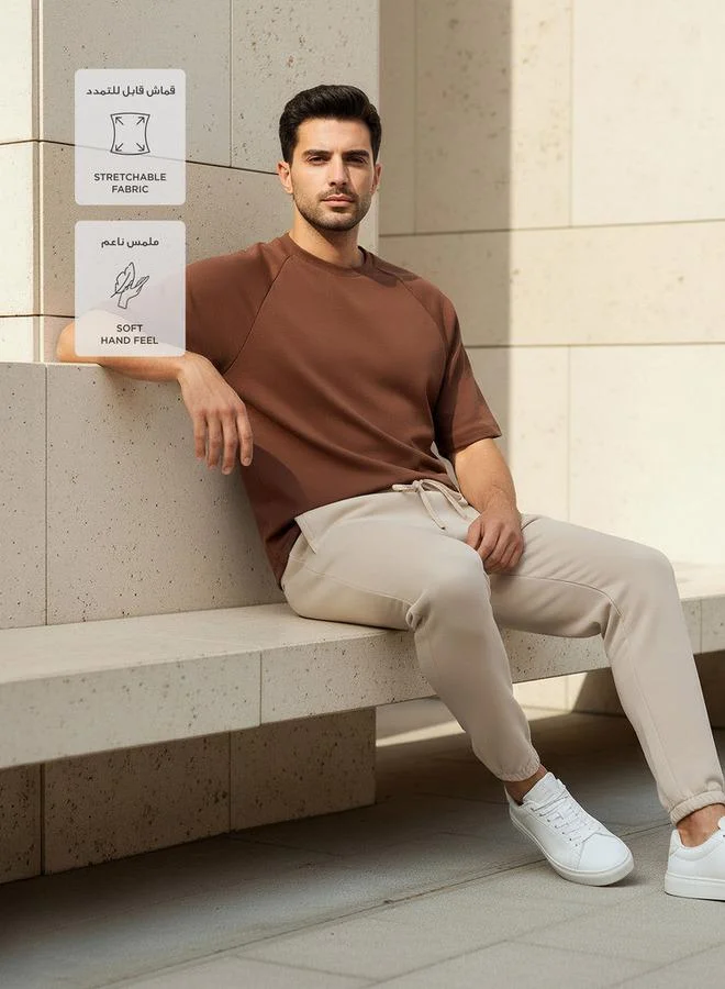 Love Pangolin BEIGE Love Pangolin Men Regular Fit Joggers with Pockets for Men | Best Price UAE