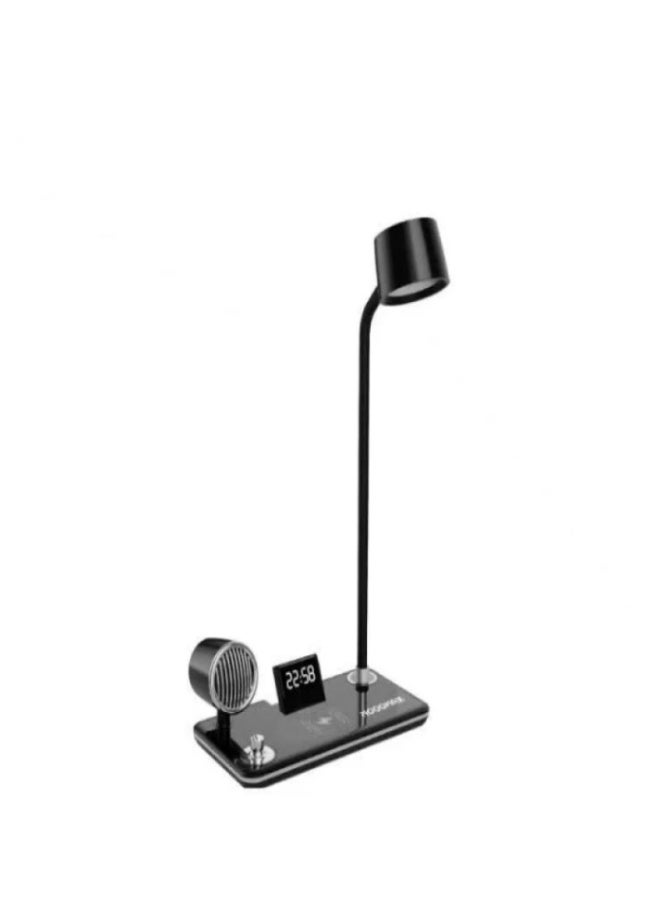 موجماكس شاحن لاسلكي 4 في 1 مع سماعة بلوتوث وإضاءة مكتبية من MOOGMAX، شحن سريع بقوة 15 واط، تصميم أنيق متعدد الاستخدامات - Image 3