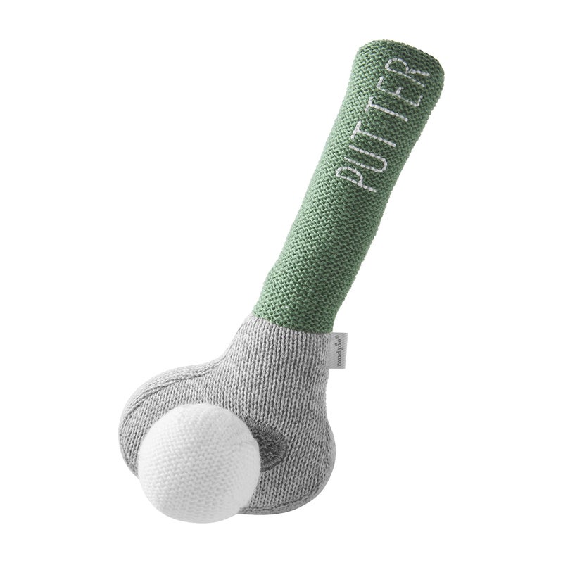 Mud Pie Childrens Goft Knit Rattle Green Putter Club