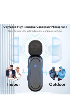 KASTWAVE Wireless Lavalier Microphone, 2 Pack for iPhone iPad 7H Clip-on Lapel Microphone Wireless for Video Recording Vlogging, YouTube, Interview, with Charging Case, 3 Mode Denoise, 70ft  - Image 4