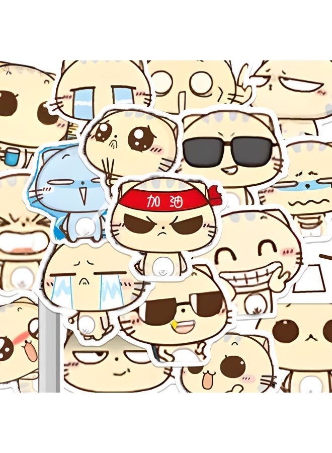 NIBEMINENT 120 Pcs Cute CC Cat Deco Kit Waterproof Stickers, High Definition Printing Bright Colors, Suitable for Laptop Skateboard Luggage Water Bottle Guitar DIY - Image 1