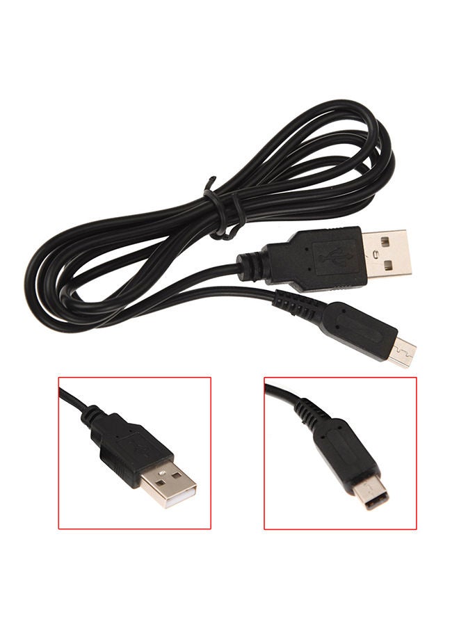 NIBEMINENT USB Power Cable Charging Cord For Nintendo 3DS/Dsi/NDSI Black  - Image 2