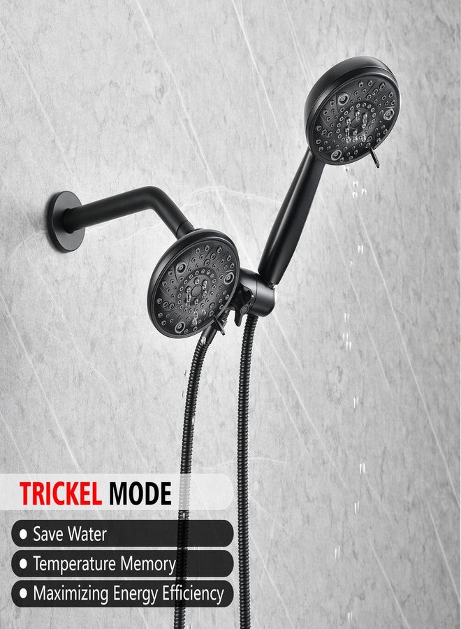 sumerain Matte Black 3-Way Showerhead and Handheld Shower Combo with Shower Hose,Enjoy Luxurious Multi-settings Rain Shower and Hand Held Shower Separately or Together - Image 5