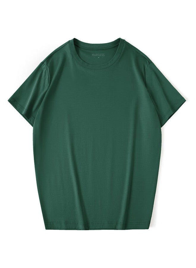 Markless 100% Cotton Men's T-shirt, 210g Pure Cotton, Summer Smooth Short Sleeve 0635, Chestnut Shell Brown, M - Image 4