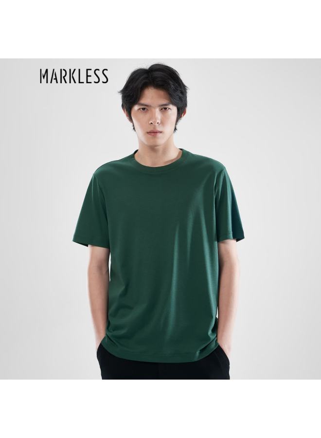 Markless 100% Cotton Men's T-shirt, 210g Pure Cotton, Summer Smooth Short Sleeve 0635, Chestnut Shell Brown, M - Image 1