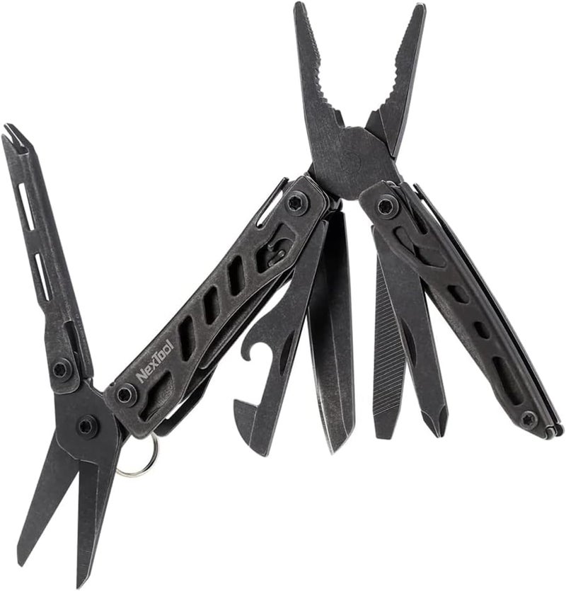 Nextool EDC Keychain Multitool, 10 in 1 Mini Pocket Knife Multi Tool with Needlenose Pliers, Scissors, Mini Useful Cool Gadgets for Men, Gifts For Dad Men Him Boyfriend-Dark - Image 1
