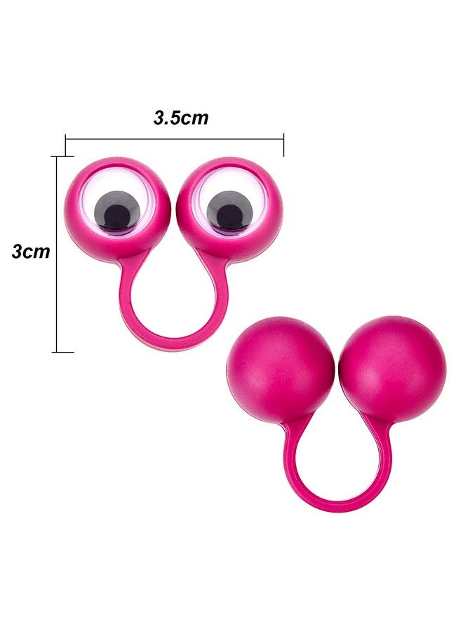 Jovitec 48 Pcs Eye Finger Puppets Toys Set Eyeball Rings Eye On Rings For Kids Googly Wiggly Eyeball Finger Puppet Party Favors For Boys Girls Classroom Prize Exchange, 5 Colors  - Image 2