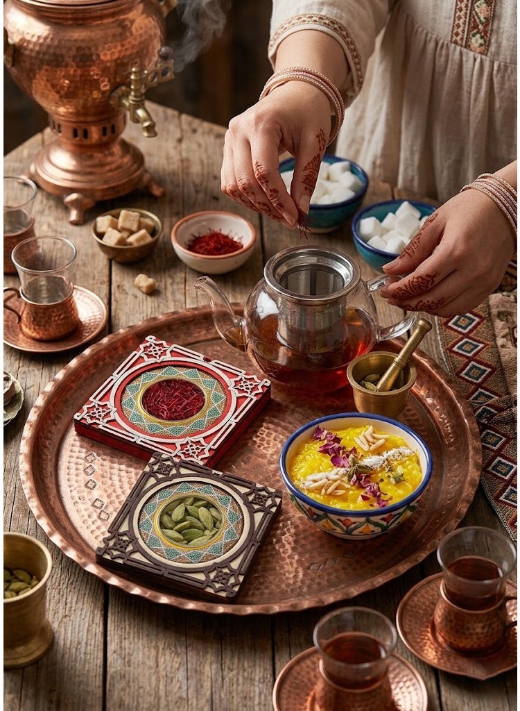 ZARCHIN Wooden Box Gift Set – 1gm Super Negin Saffron & Premium Cardamom Pods - Image 2