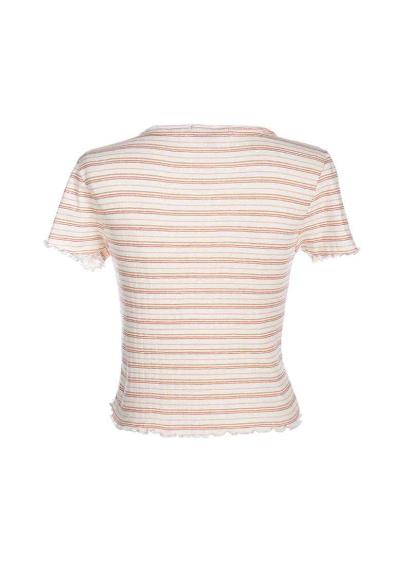 London Rag Ivory Striped Casual Top