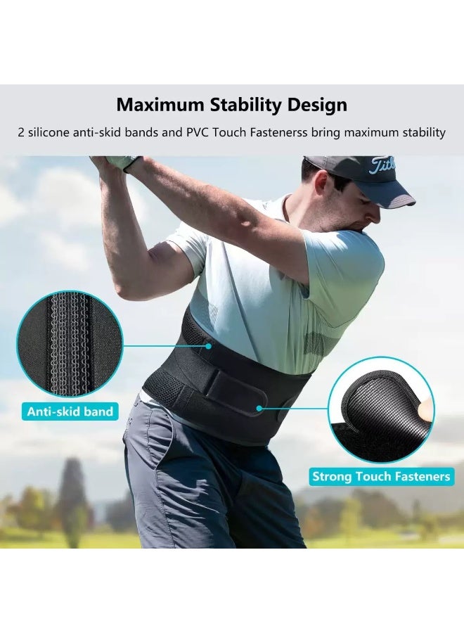 SUFADA Air Mesh Back Brace for Men Women Lower Back Pain Relief, Adjustable Back Support Belt for Work, Anti-skid Lumbar Support for Sciatica Scoliosis (M(Waist:36"-44") - Image 3