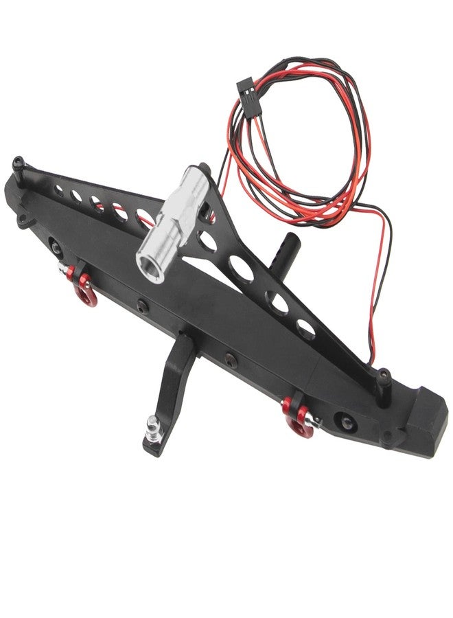 Vgoohobby RC Front Bumper & Rear Bumper with LED Lights Headlights Tow Hook Spare Tire Carrier Compatible with Axial SCX10 Traxxas TRX4 90046 90047 SCX10-iii AX10300 1/10 RC Crawler Car - Image 2