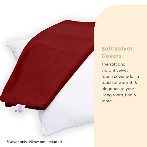 MY ARMOR Velvet Cushion Covers Set of 2-12 x 12 Inches / 30 x 30 Cm, Soft & Luxurious Cushion Cases for Bedroom, Sofa, Chair & Living Room - Maroon - Image 4