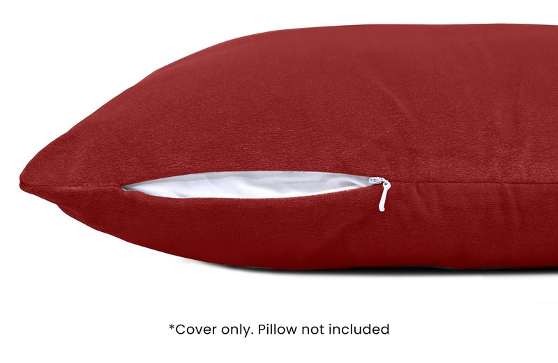 MY ARMOR Velvet Cushion Covers Set of 2-12 x 12 Inches / 30 x 30 Cm, Soft & Luxurious Cushion Cases for Bedroom, Sofa, Chair & Living Room - Maroon - Image 2