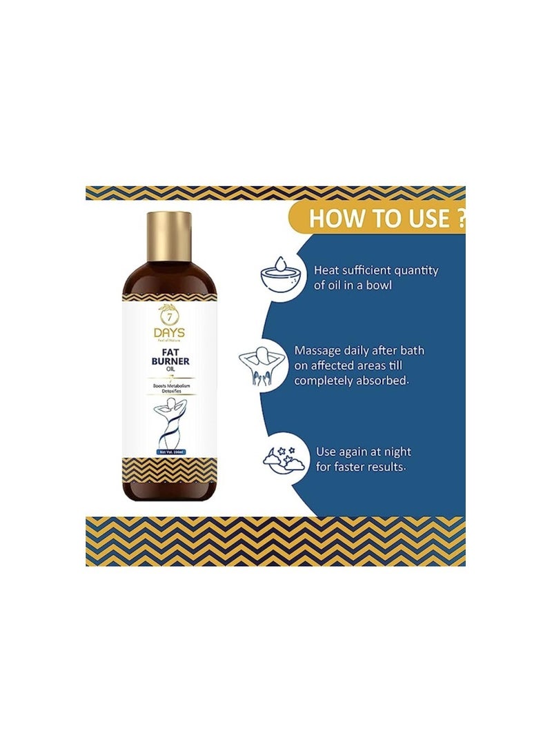 7 Days Fat loss oil Fat Burner Oil  Reduce Oil For Men And Women Anti Cellulite Oil For Weight Loss Oil 100 Ml - Image 2